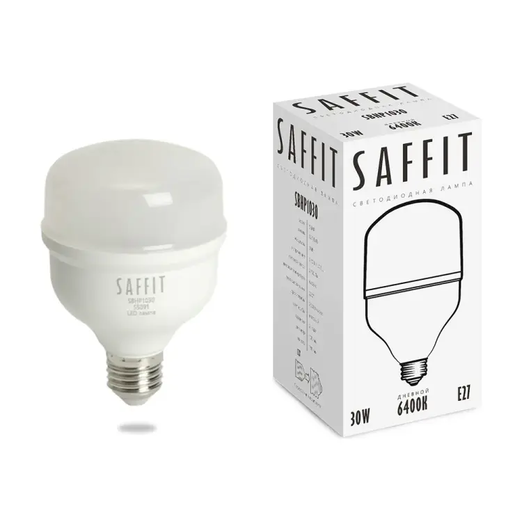 Светодиодная лампа SAFFIT SBHP1030 30W 230V E27-E40 6400K 55091