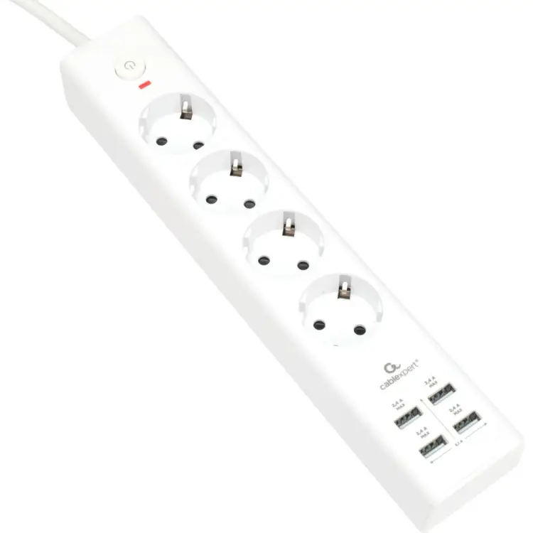 Сетевой фильтр Cablexpert exnovo EXN-4-U4-W-2