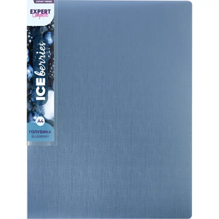 Папка Expert Complete A4, 700 мкм, 25 мм, диаметр 20 мм, Trend ICEberries, голубика EC211320071 709189