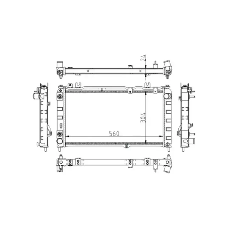 Радиатор охлаждения для а/м ВАЗ 2190 Гранта AT Jatco WONDERFUL 21902-1300008-11 ТМ 906174