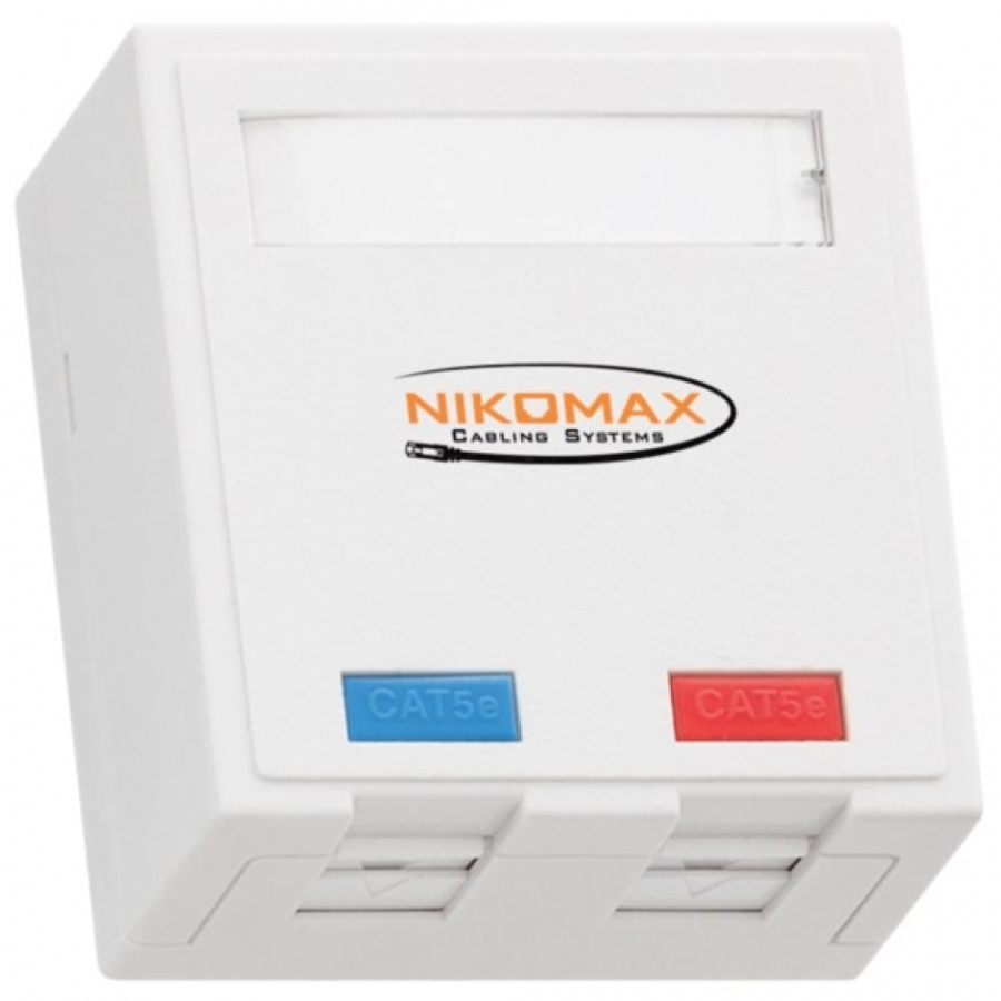 Настенная розетка NIKOMAX NMC-WO2UD2-FT-ST-WT