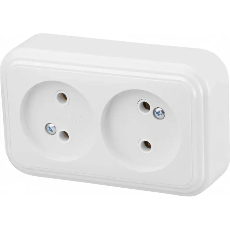 Двойная наружная розетка Юпитер Стандарт JP7410-08