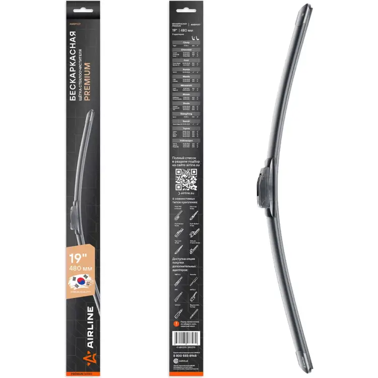 Бескаркасная щетка стеклоочистителя Airline PREMIUM AWBP007