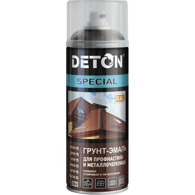 Грунт-эмаль для профнастила и металлочерепицы Deton DTN-A07298 Грунт-эмаль для профнастила и металлочерепицы Deton DTN-A07298