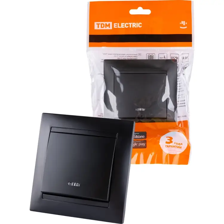 Одноклавишный выключатель TDM ELECTRIC Лама SQ1815-0604