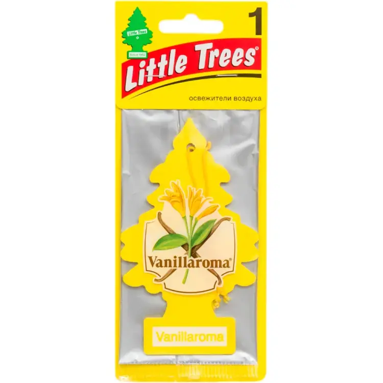 Ароматизатор в машину Car-Freshner Ёлочка Vanillaroma ваниль U1P-10105-RUSS