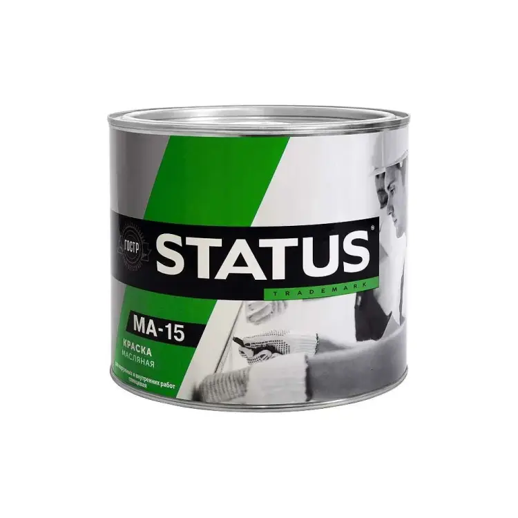 Масляная краска по металлу дереву бетону Радугамалер МА-15 STATUS 4630018082611 Масляная краска по металлу дереву бетону Радугамалер МА-15 STATUS 4630018082611
