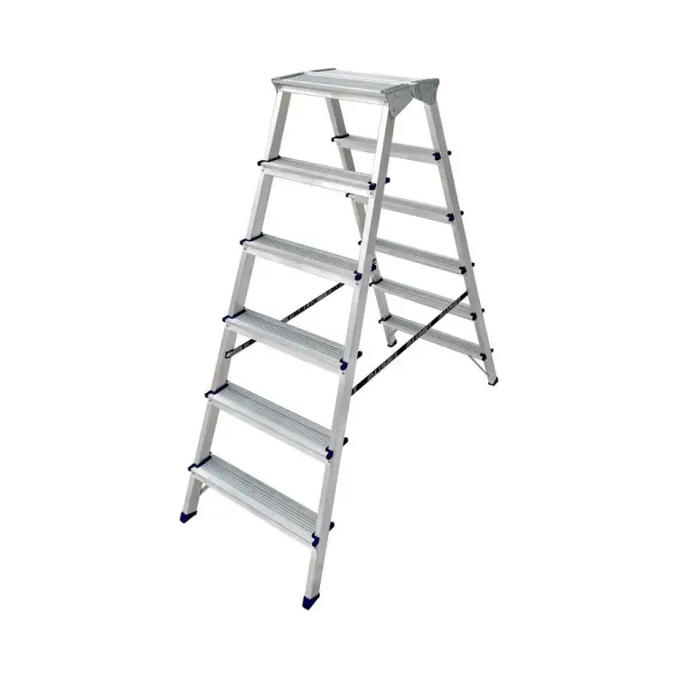 Двухсторонняя алюминиевая стремянка Алюмет ADK6206 Двухсторонняя алюминиевая стремянка Алюмет ADK6206