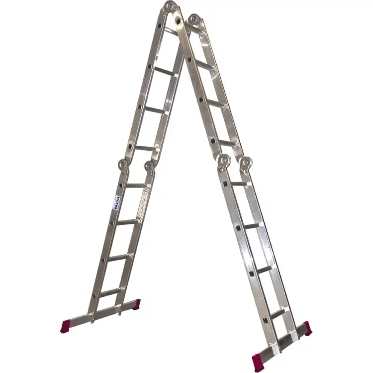 Шарнирная универсальная стремянка-трансформер Krause Corda 4х4 085047 Шарнирная универсальная стремянка-трансформер Krause Corda 4х4 085047