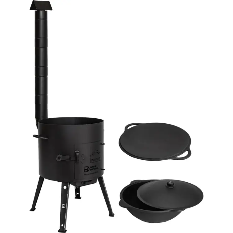 Печь Davr Metall печь+казан12(плоск)+садж Печь Davr Metall печь+казан12(плоск)+садж