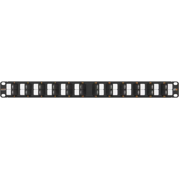 Неэкранированная коммутационная коммутационная панель NIKOMAX NMC-RP24UE2-AN-1U-BK Неэкранированная коммутационная коммутационная панель NIKOMAX NMC-RP24UE2-AN-1U-BK