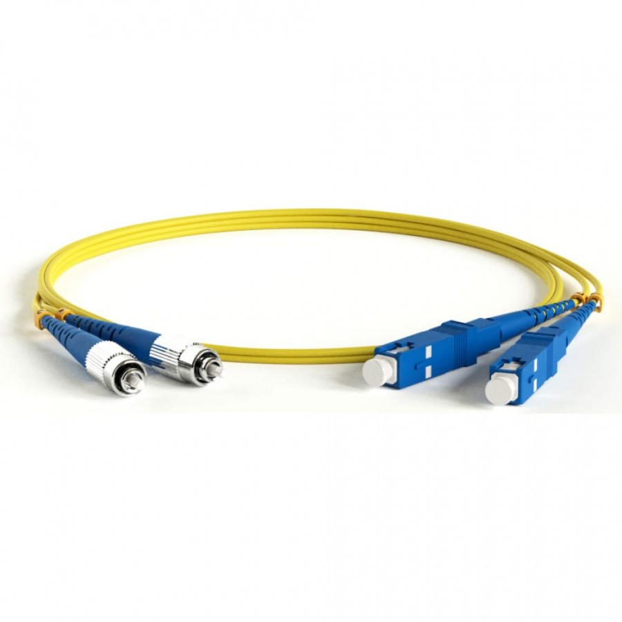 Волоконно-оптический патч-корд Hyperline FC-D2-9-FC/UR-SC/UR-H-2M-LSZH-YL