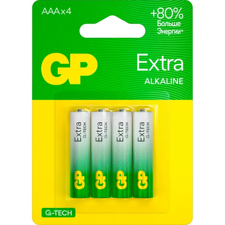 Алкалиновые батарейки GP Extra Alkaline 24AX-2CR4 Extra 40/320
