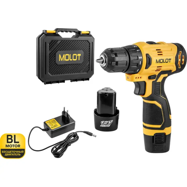 Аккумуляторная дрель-шуруповерт MOLOT MBD 1213 Dli 1335567