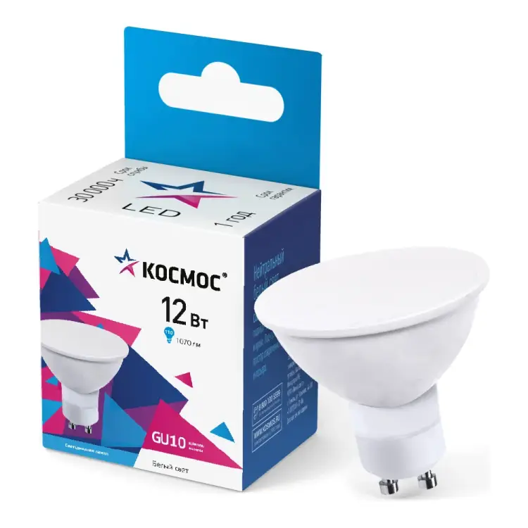 Светодиодная лампа КОСМОС LkecLED12wGU10C45