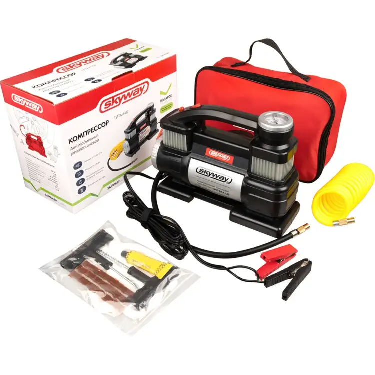 Двухпоршневой металлический компрессор SKYWAY ТИТАН-07 S02001020