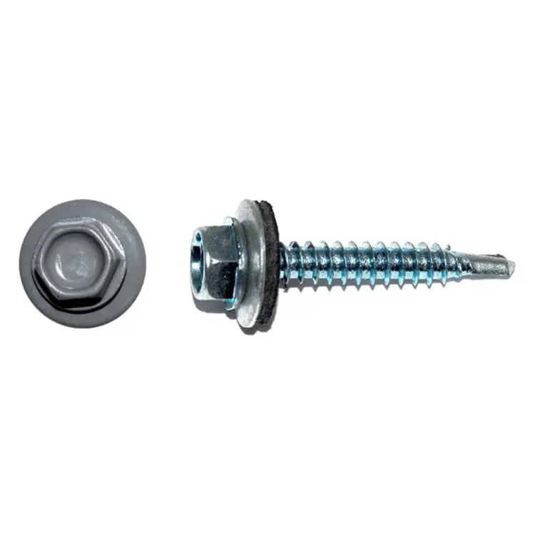 Кровельный саморез КРЕП-КОМП 4,8x19 RAL7024, серый графит 250шт ск48197024кф