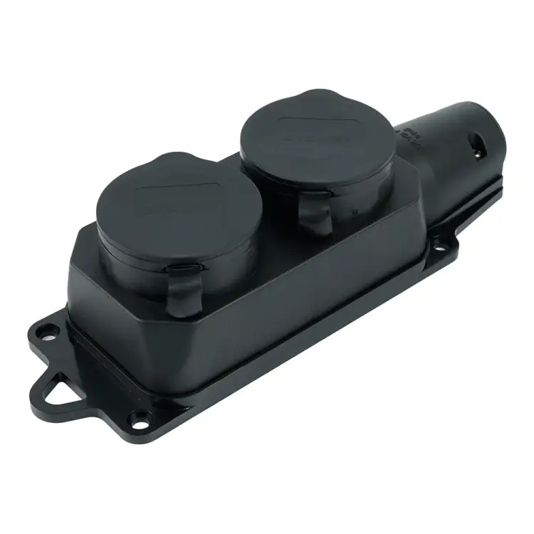 Переносная штепсельная двухместная розетка STEKKER RST16-22-44 РП 16-232 32738