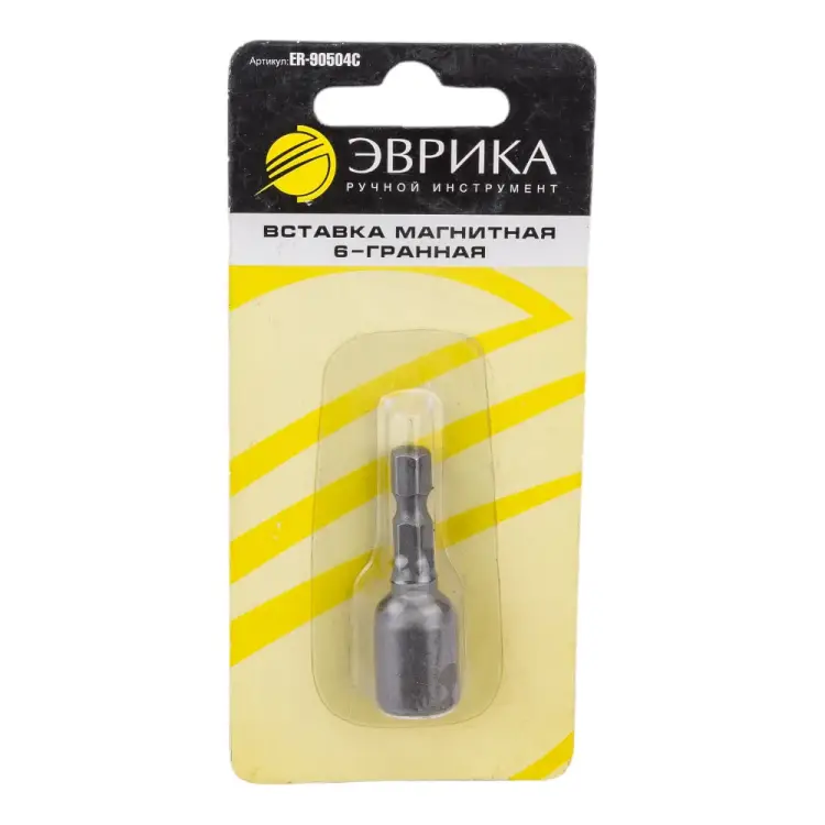 Магнитная шестигранная головка-вставка для шуруповерта Эврика ER-90504C