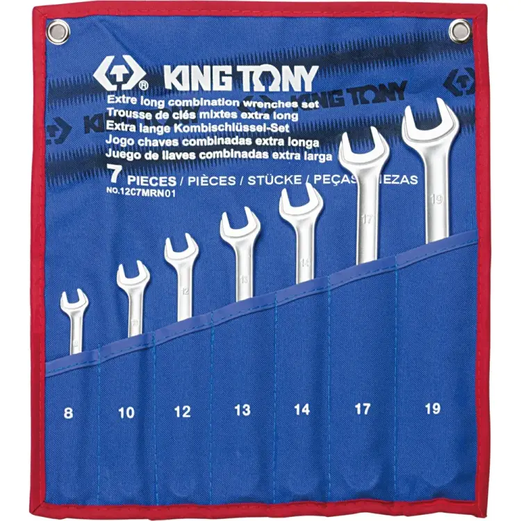 Набор удлиненных комбинированных ключей KING TONY 12C7MRN01