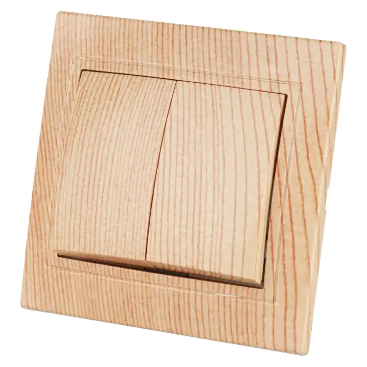 2-клавишный выключатель TDM ELECTRIC 10А ЭКО сосна Таймыр SQ1814-0202