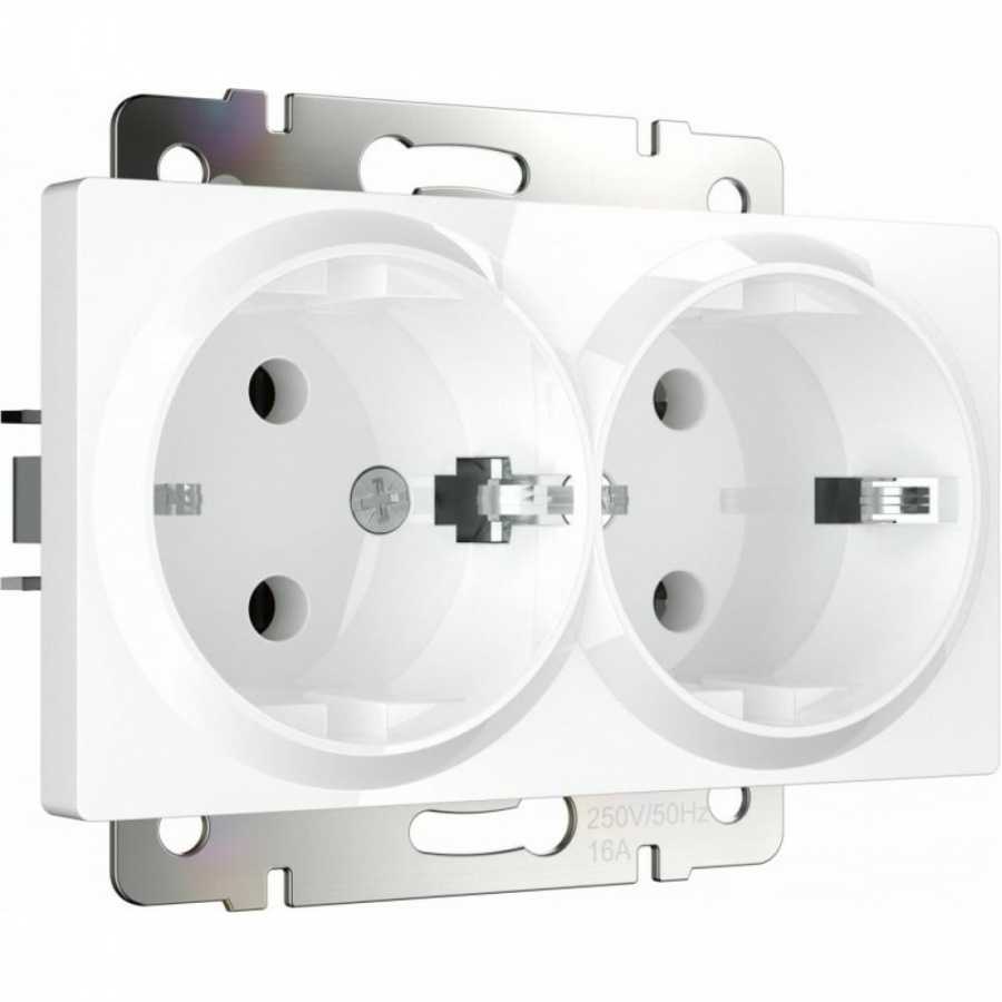 Двойная розетка WERKEL WL01-SKG-02-IP20