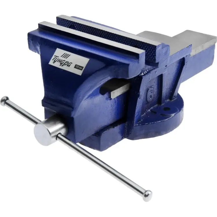 Слесарные поворотные тиски с наковальней ТУНДРА 878136