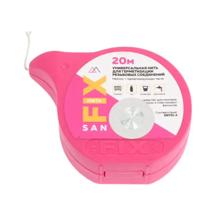 Универсальная нейлоновая нить для герметизации резьбовых соединений Sanfix 41502