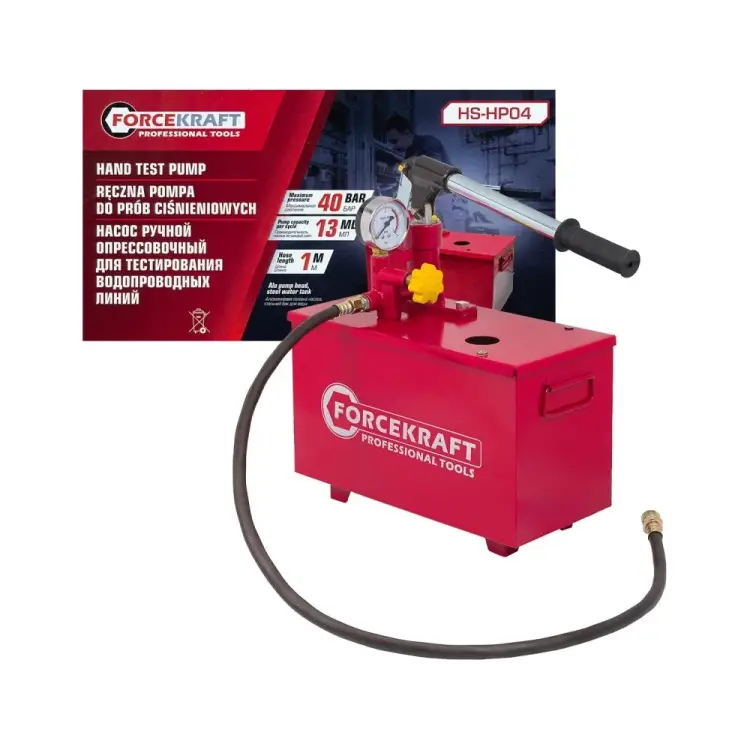 Проверочный насос ручной Forcekraft FK-HS-HP04(58962) Проверочный насос ручной Forcekraft FK-HS-HP04(58962)