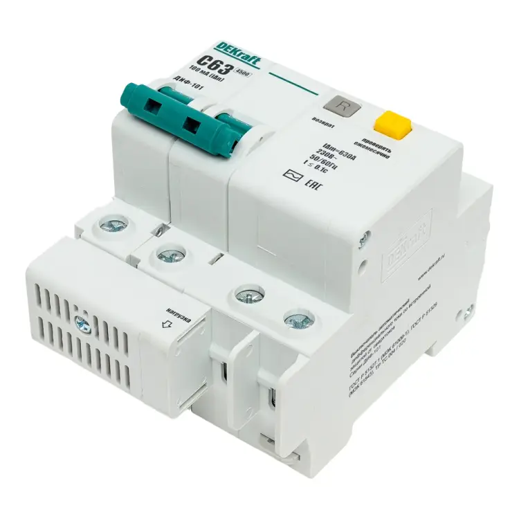 Дифференциальный автомат DEKraft ДИФ101-2Р-063А-100-C 15017DEK