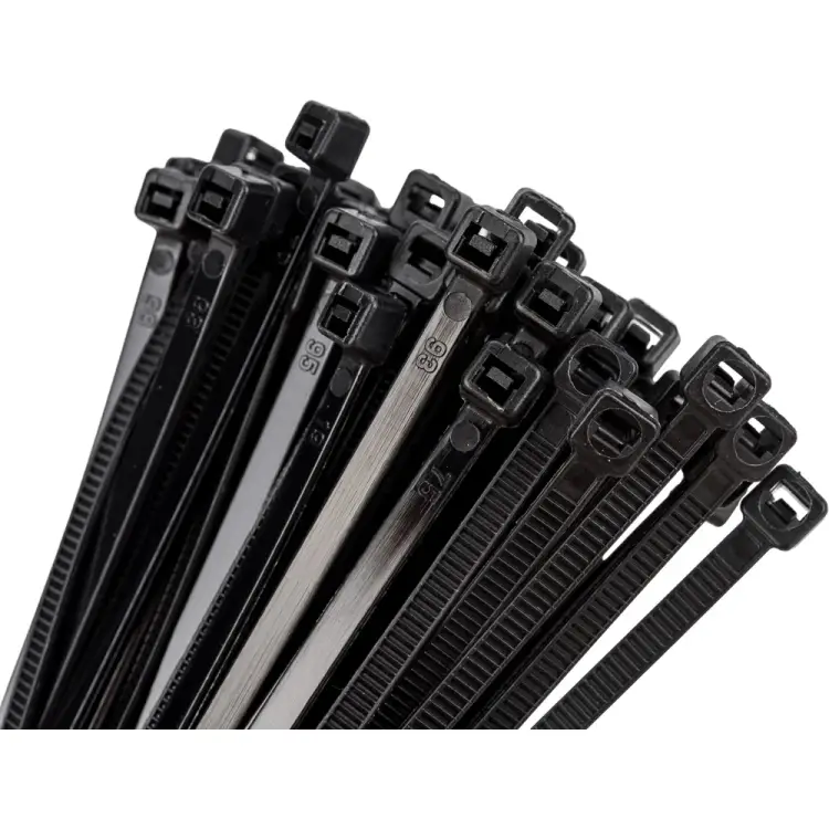 Нейлоновые стяжки SUPRLAN 3.6х200 мм черная UV 06-1012