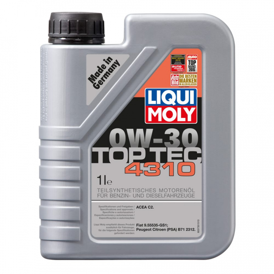 Полусинтетическое моторное масло LIQUI MOLY Top Tec 4310 0W-30 C2
