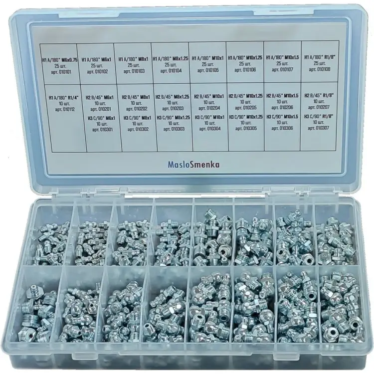 Набор пресс-масленок MasloSmenka GN-KIT-23-350 012004 Набор пресс-масленок MasloSmenka GN-KIT-23-350 012004