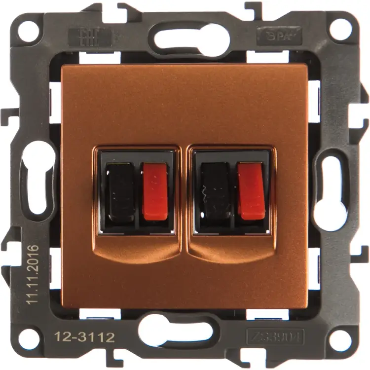 Двойная розетка аудио ЭРА 12-3112-14 Б0027469