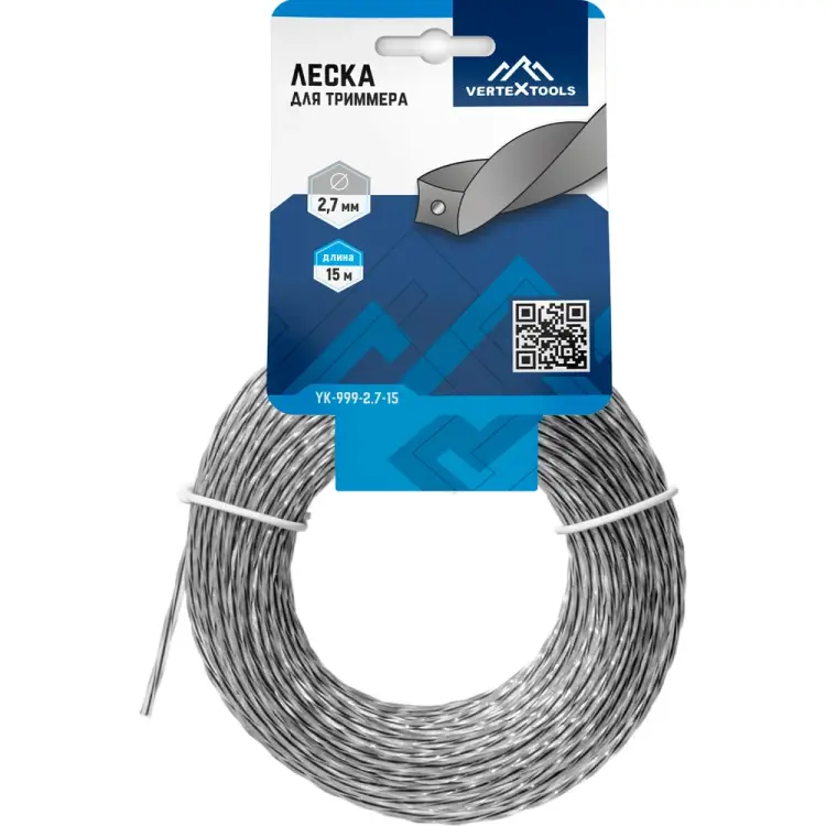 Леска для триммера vertextools YK-999-2.7-15