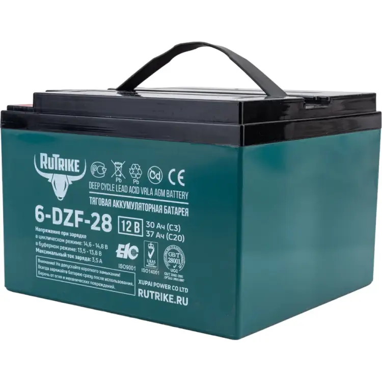 Тяговый гелевый аккумулятор Rutrike 6-DZF-28 022836