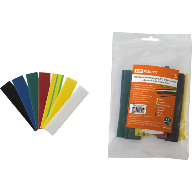 Термоусаживаемая трубка TDM ELECTRIC ТУТнг 14/7 SQ0518-0507