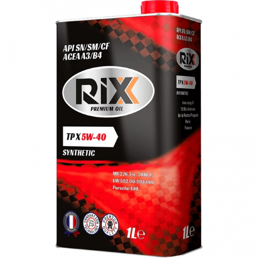 Синтетическое моторное масло RIXX TP X 5W-40 SN/CF