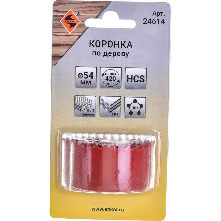 Коронка по дереву Энкор 24614