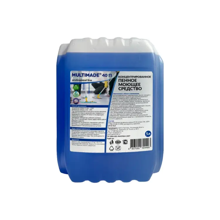 Щелочное пенное моющее и обезжиривающее средство Мультимэйд 40П 4607002304493 Щелочное пенное моющее и обезжиривающее средство Мультимэйд 40П 4607002304493