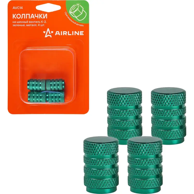 Колпачки на шинный вентиль Airline K-2 AVC14 Колпачки на шинный вентиль Airline K-2 AVC14