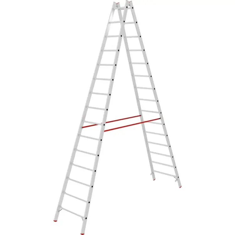 Индустриальная двухсторонняя алюминиевая стремянка Новая Высота NV5123 5123215 Индустриальная двухсторонняя алюминиевая стремянка Новая Высота NV5123 5123215