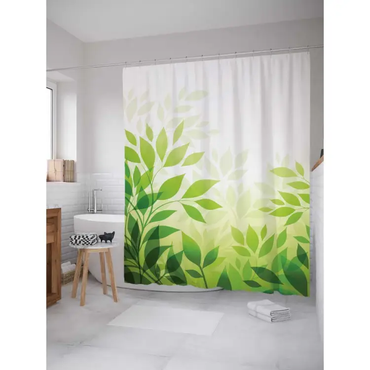 Шторка-занавеска для ванной JOYARTY Солнце сквозь листья sc_13279