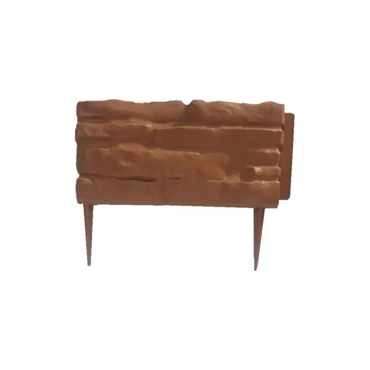 Садовый бордюр ПОЛИМЕРСАД Дикий камень ПС-Б08-терракот