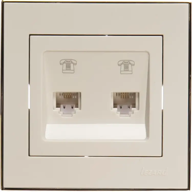 Двойная телефонная розетка Lezard RAIN 703-0226-138