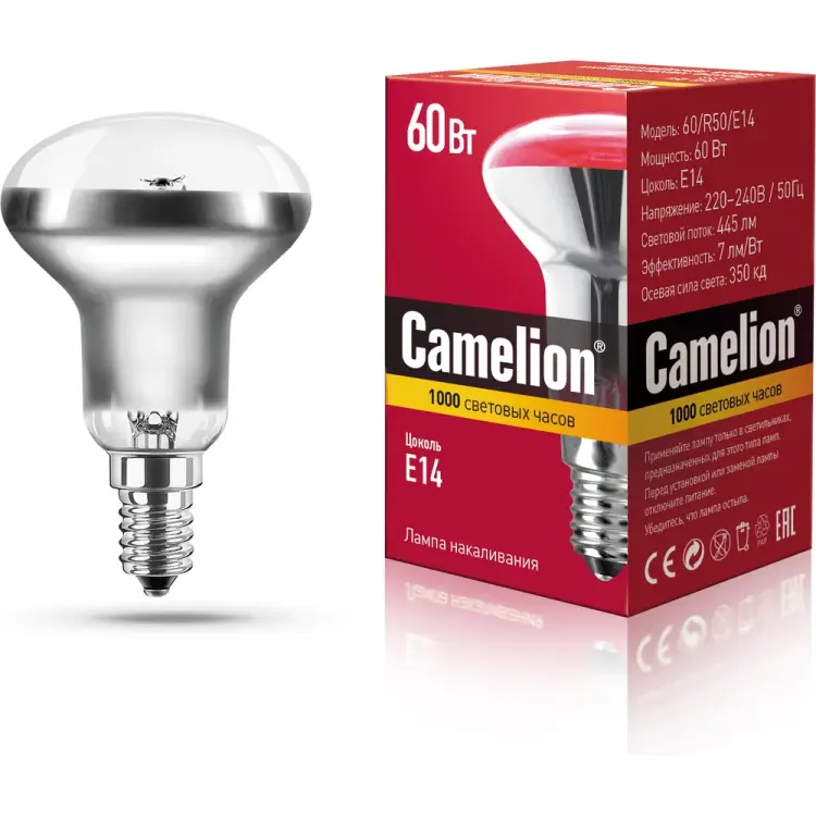 Лампа накаливания Camelion 60/R50/E14 MIC 8978 Лампа накаливания Camelion 60/R50/E14 MIC 8978