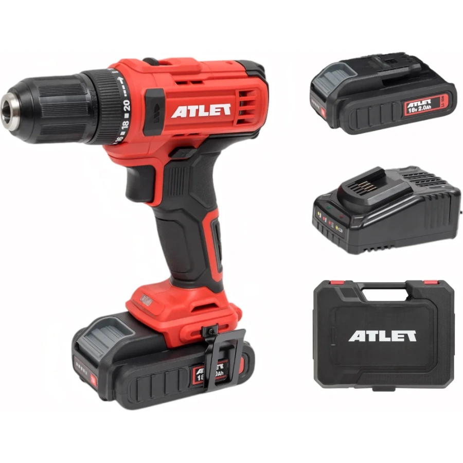 Аккумуляторная дрель шуруповерт ATLET CDT218D5