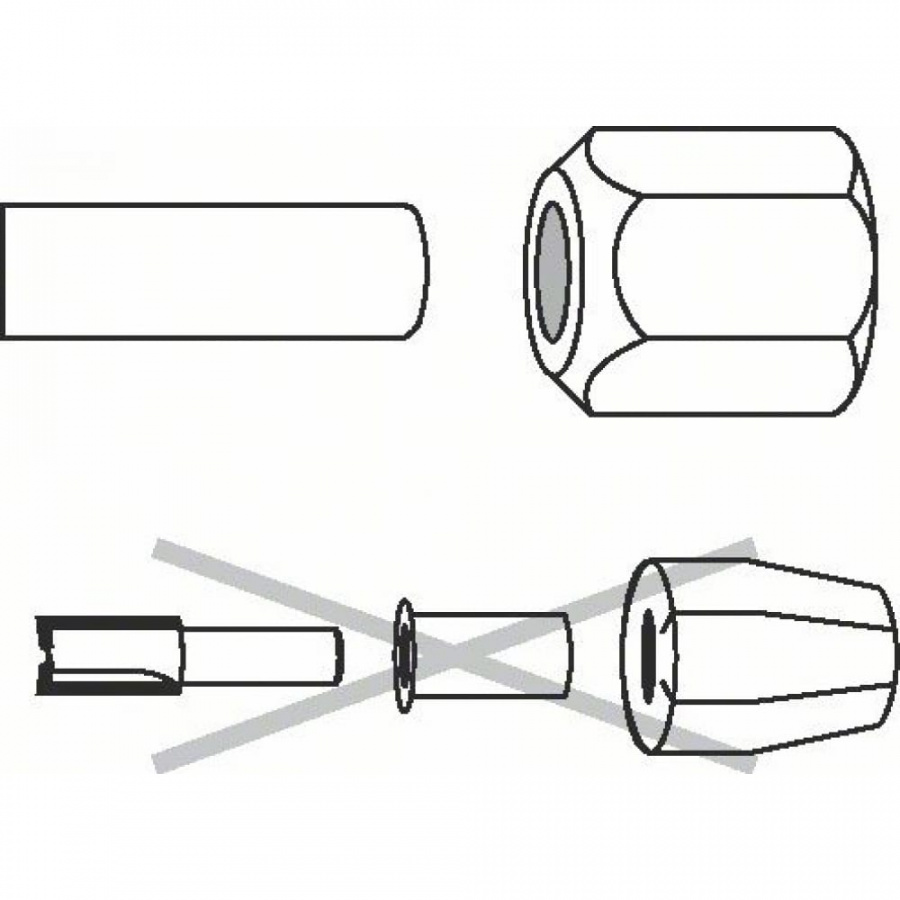 Цанговый патрон для GOF1200 Bosch 2608570103