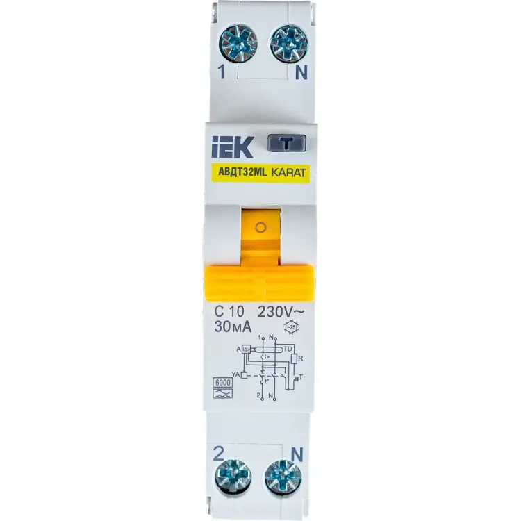 Автоматический выключатель дифференциального тока IEK АВДТ32ML KARAT MVD12-1-010-C-030-A