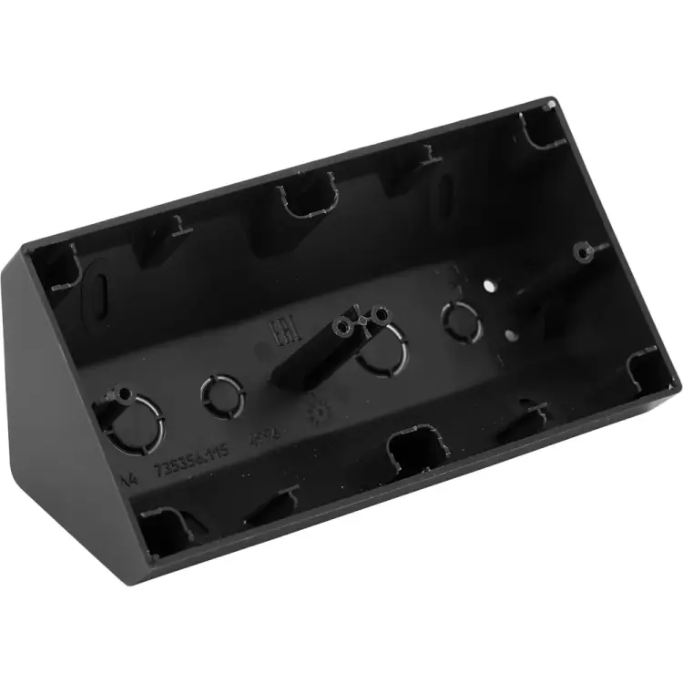 Двухместная угловая коробка для установки выключателей и розеток BYLECTRICA СТИЛЬ КУ-442 черный